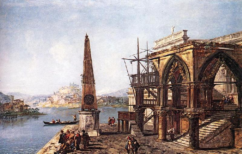 MARIESCHI, Michele Imaginative View with Obelisk  s